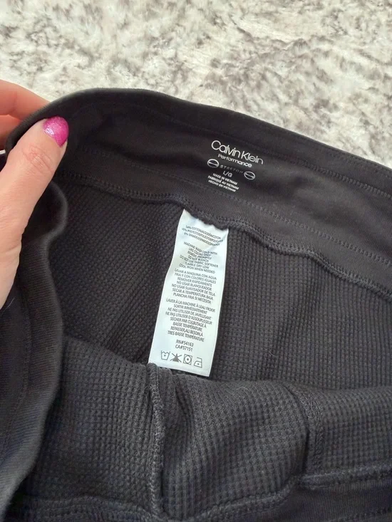 Calvin Klein Black Sweatpant Wide-Leg Lounge Pants Size Large Women’s NWT - Picture 3 of 5